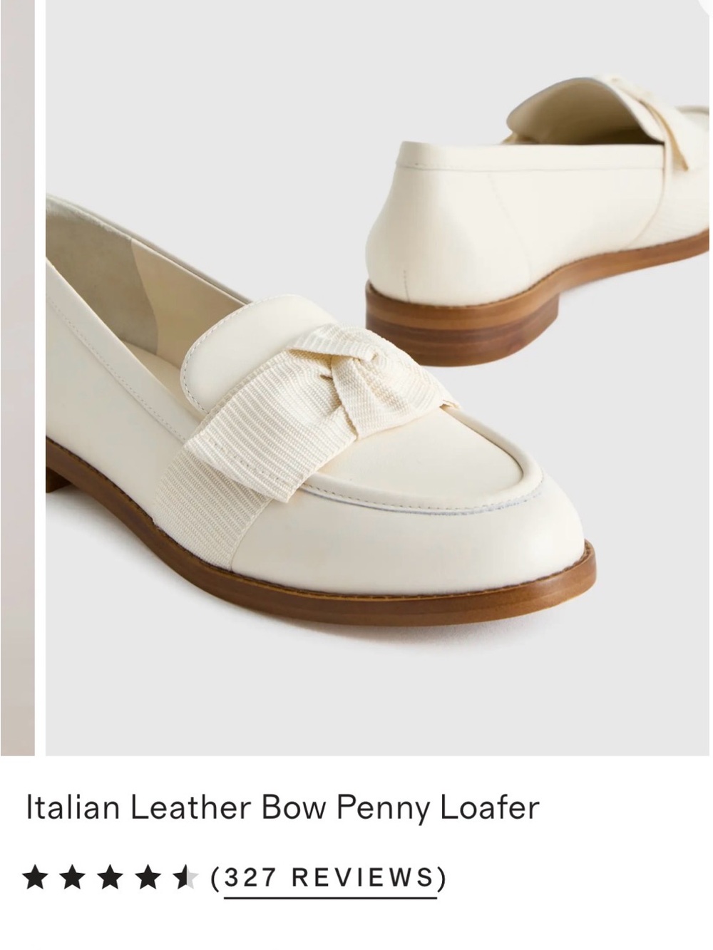 Quince Italian Leather Bow Penny Loafer
